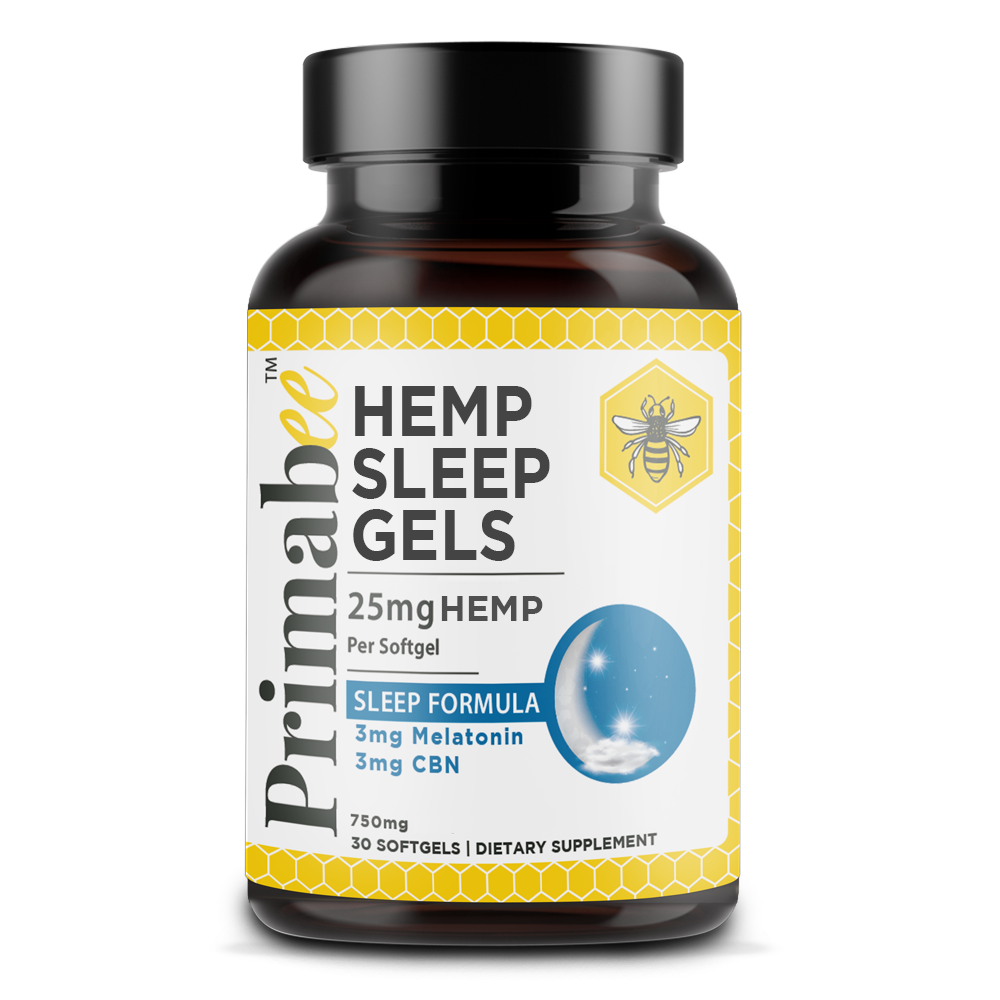 25mg Sleep Support Softgels with Hemp Oil and Melatonin